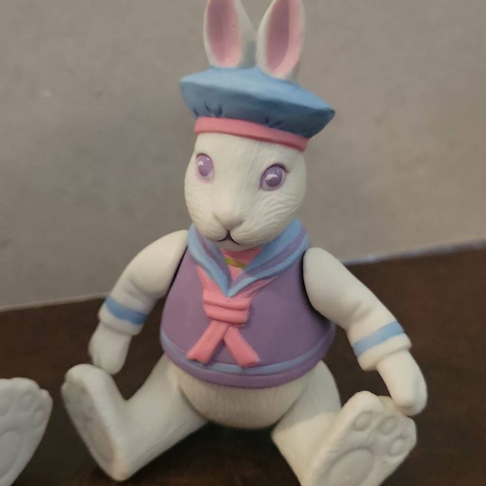 Department 56 Vintage 1984 Jointed Andy Mandy Easter Bunny‎ Rabbit Bisque in box - Picture 10 of 16